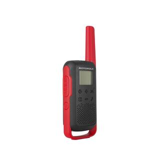 MOTOROLA SOLUTIONS Talkabout T210 Rechargeable 2-Way Radio in Black with Red (2-Pack) T210