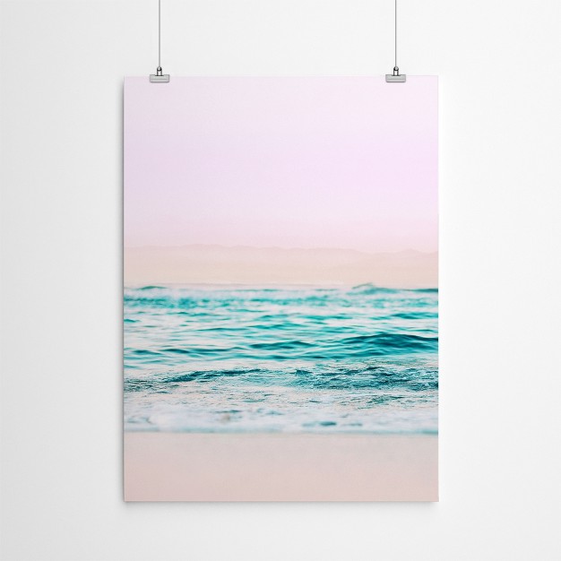 Americanflat Coastal Beach Waves In Sunset By Tanya Shumkina Poster