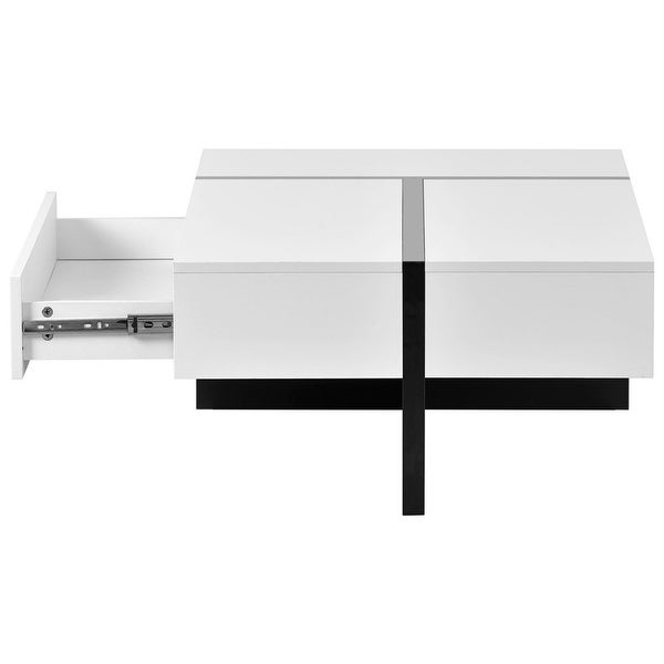 45.2'' Modern High Gloss Surface Coffee Table By Aoolive