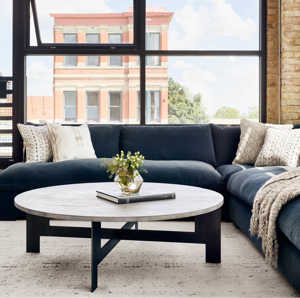 Gabby Modern Charcoal Gray Sectional Corner Chair   Transitional   Armchairs And Accent Chairs   by Zin Home  Houzz