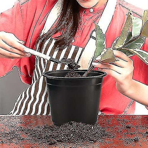 50pcs Plastic Plant Pots 15cm Black Seed Seedling Pots Flower Nursery Pots For Vegetables，flowers，he