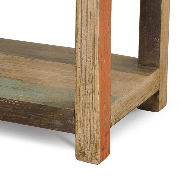 Meader Mango Wood Handmade Distressed Console Table by Christopher Knight Home