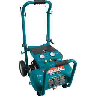 Makita 5.2 Gal. 3.0 HP Electric Single Tank Air Compressor with Bonus 15 Degree 1-34 in. Pneumatic Coil Roofing Nailer MAC5200-AN454