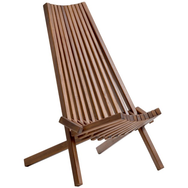 Folding Wood Chair Natural Wellfor