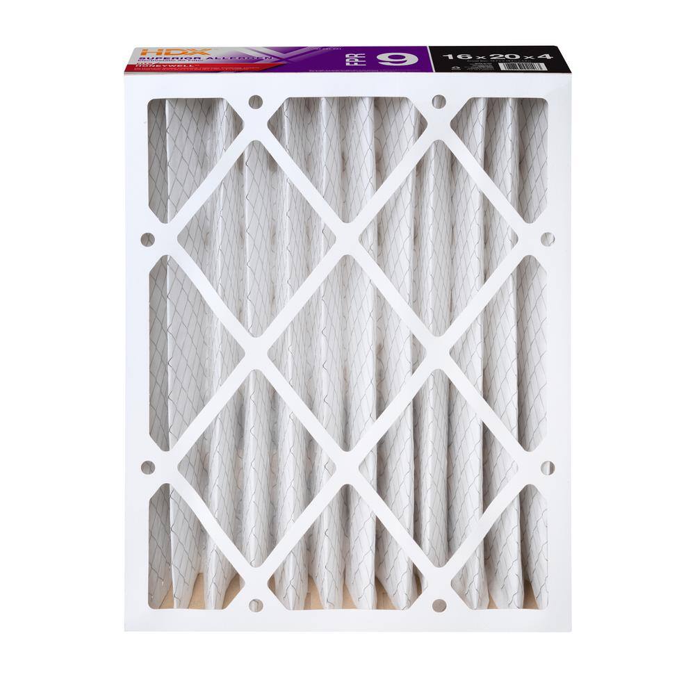 HDX 16 in. x 20 in. x 4 in. Honeywell Replacement Pleated Air Filter FPR 9 HDX-HW1620-13-3