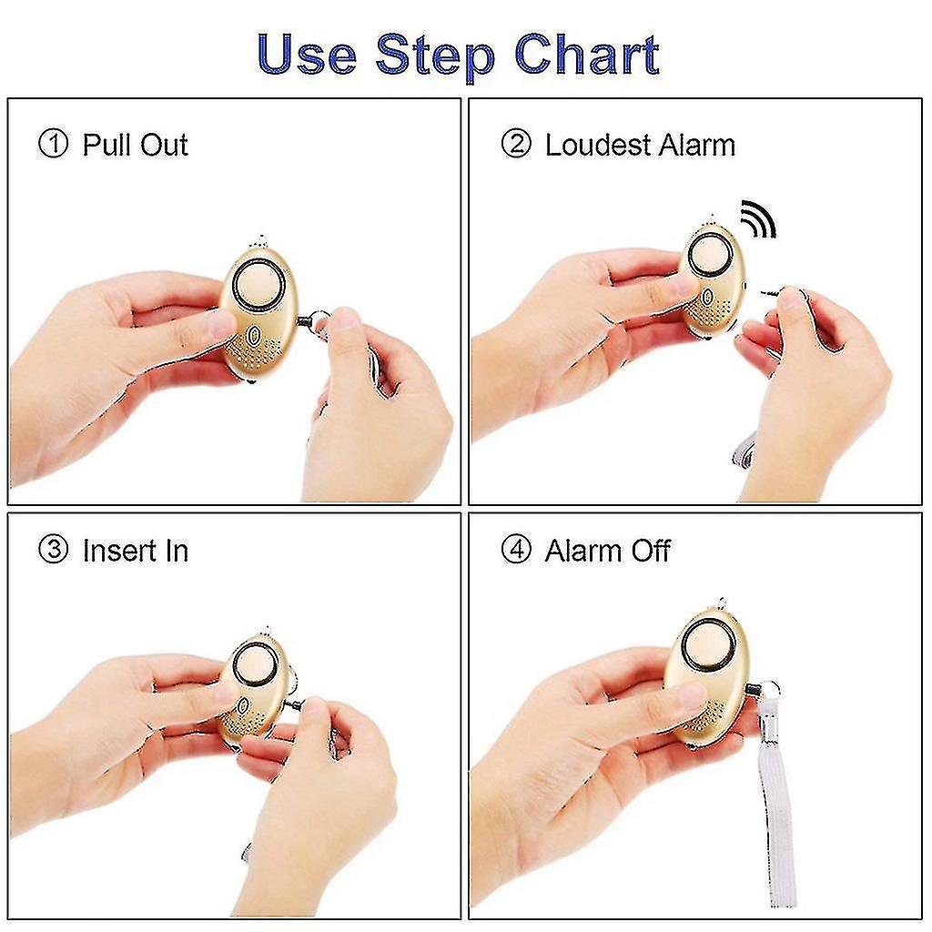 Women Child Elder Girl Alert Protection Keychain Security Alarm 120db Personal