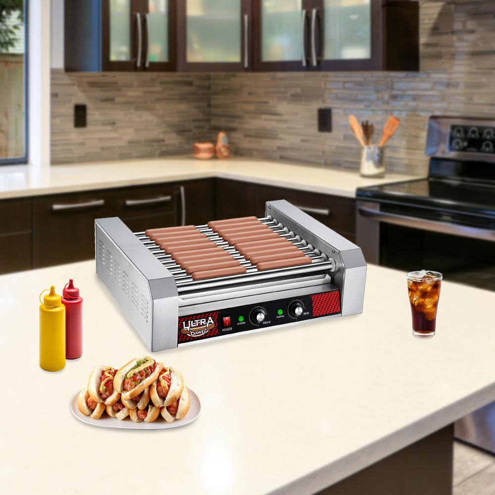 GREAT NORTHERN Commercial 1650-Watts 30-Hot Dog 11-Roller Grilling Machine HWD630169