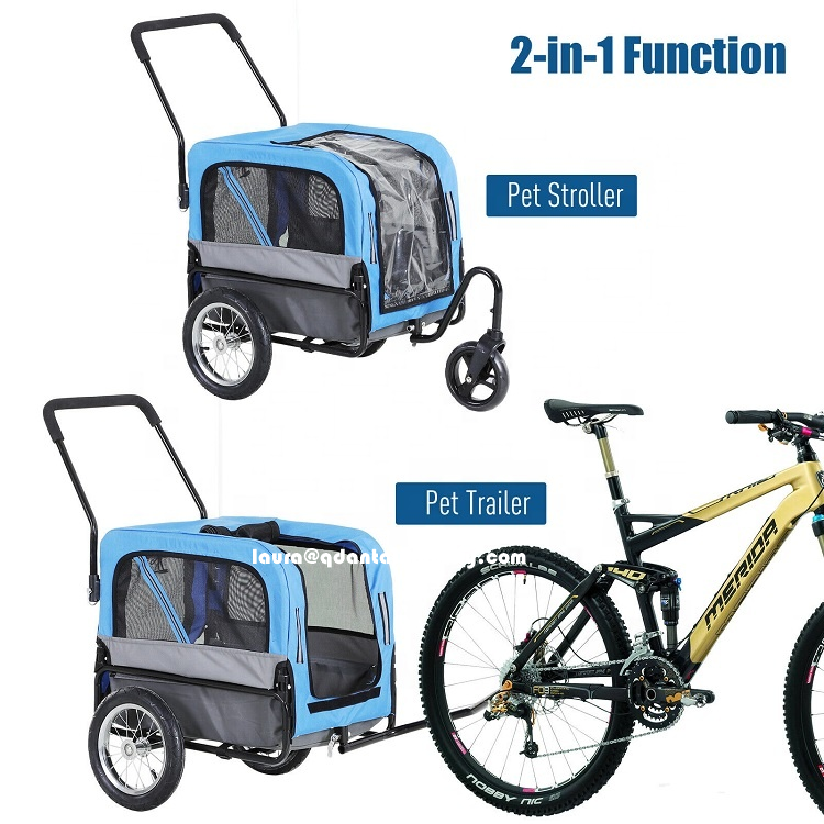 Wholesale supply bicycle trailer folding cargo / dog bike trailer for sale