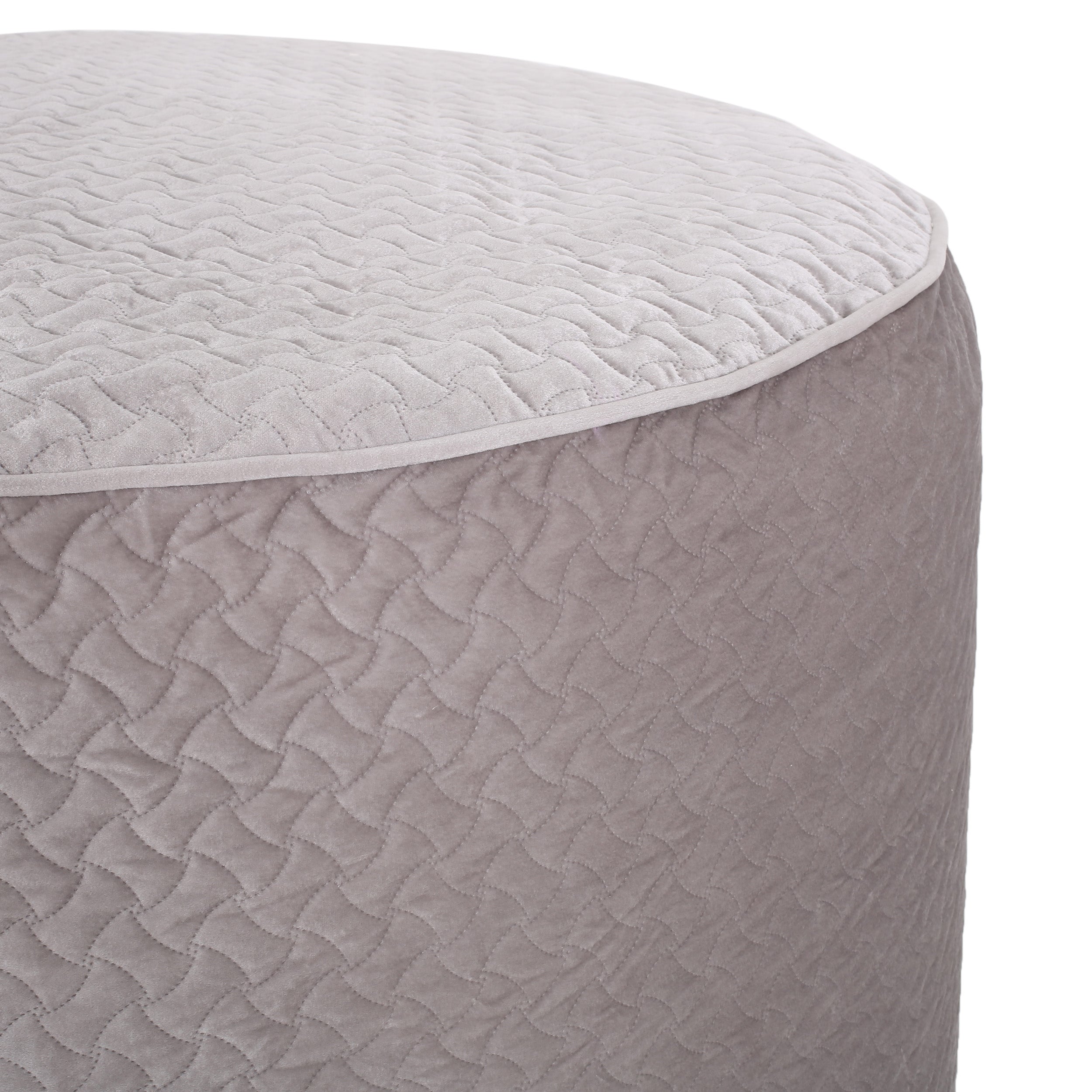 Vito Glam 4 Foot Velvet Quilt Patterned Beanbag