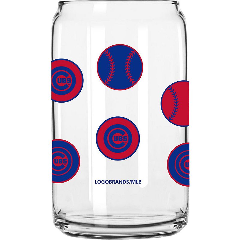 Chicago Cubs 16oz. Smiley Can Glass