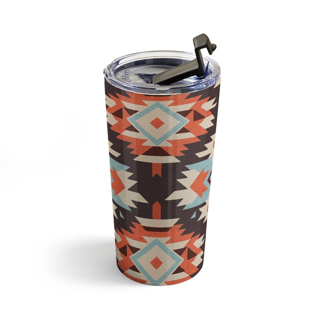 Emanuela Carratoni Boho Ikat 20 Oz Stainless Steel Travel Mug Deny Designs