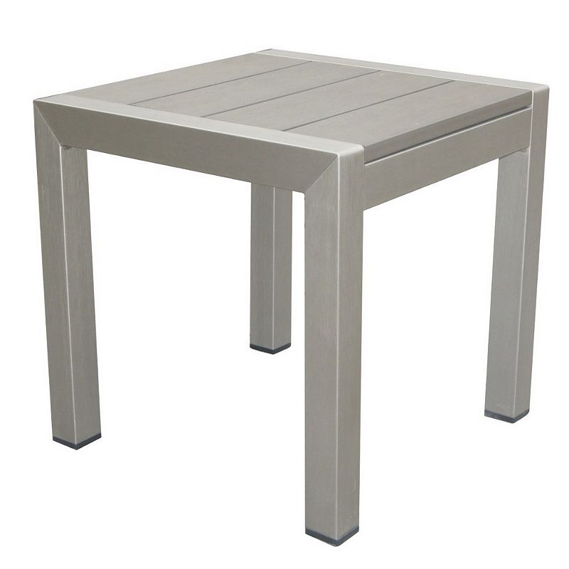 Highly Functional Easy Movable Outdoor Side Table， Gray