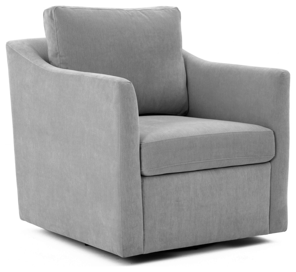 Aiden Gray Swivel Armchair   Grey   Modern   Armchairs And Accent Chairs   by First of a Kind USA Inc  Houzz