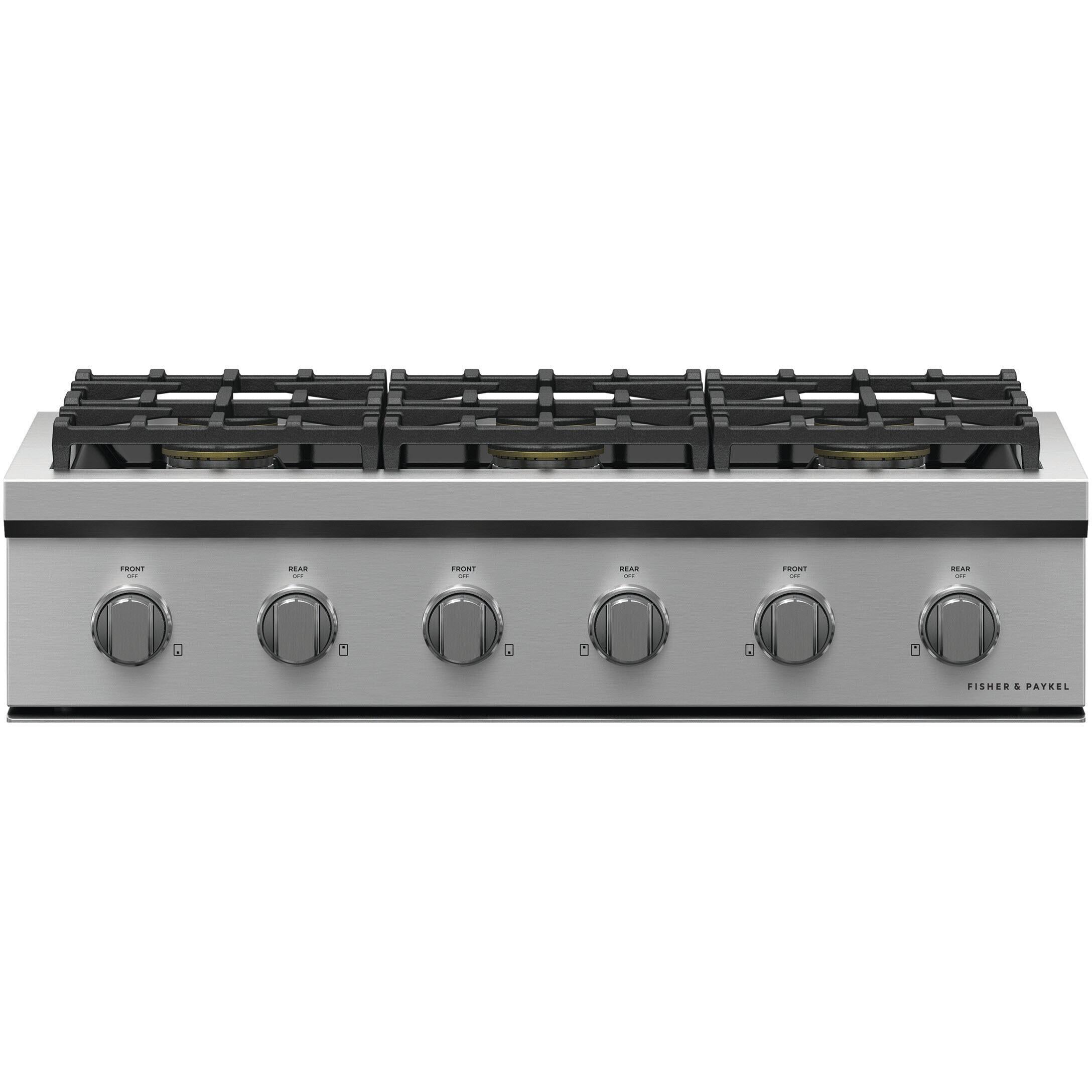 Fisher & Paykel 36-inch Built-in Gas Rangetop with 6 Burners CPV3-366-N