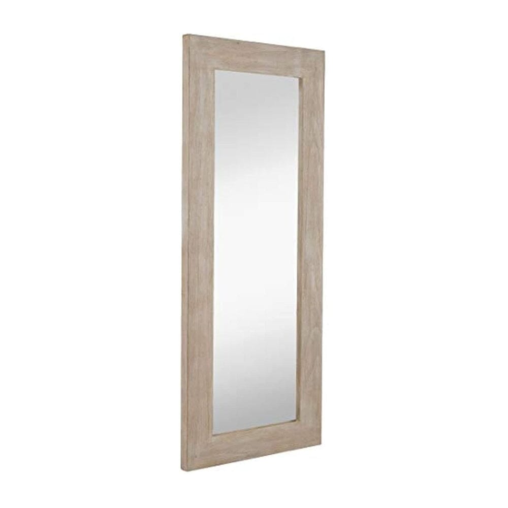 White Washed Wood Framed Mirror Tall 20