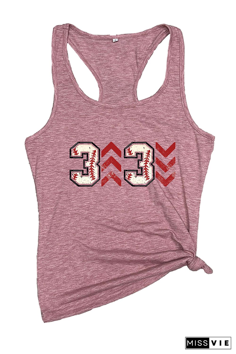 Baseball Printed Sleeveless Tank Top Wholesale