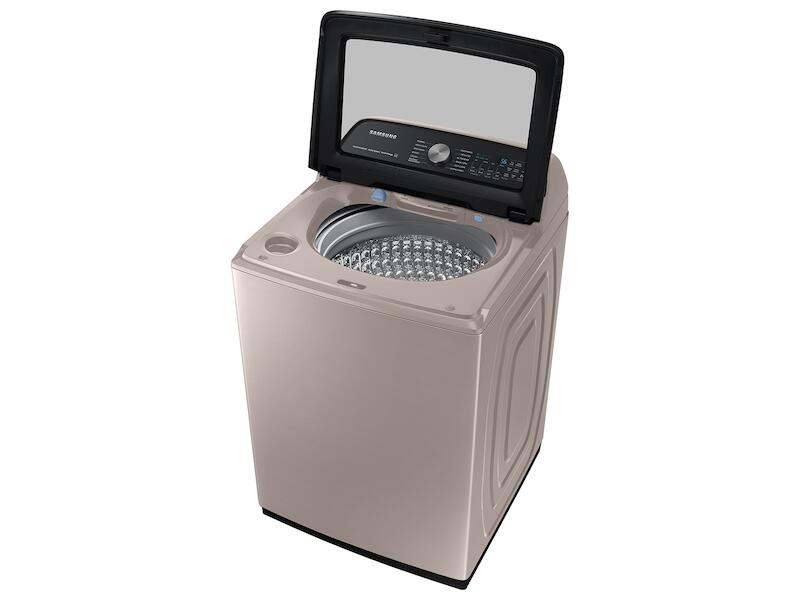 Samsung WA52A5500AC 5.2 Cu. Ft. Large Capacity Smart Top Load Washer With Super Speed Wash In Champagne