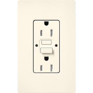 Lutron Claro 15-Amp Tamper Resistant Duplex Receptacle Biscuit (SCR-15-GFST-BI) SCR-15-GFST-BI