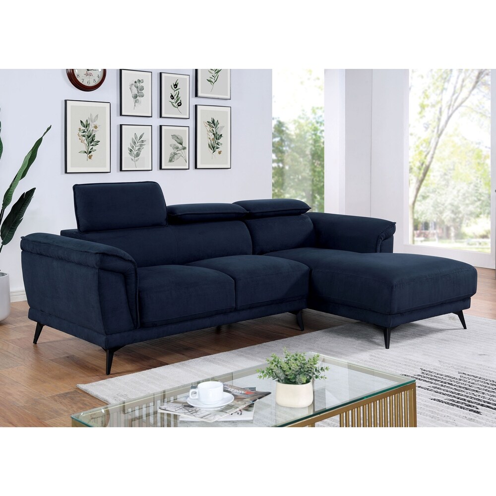 Francisse Contemporary Fabric Upholstered Sectional by Furniture of America