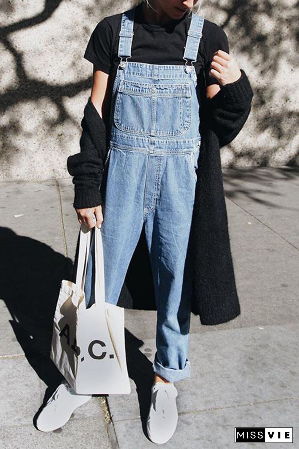 Wardrobe Basics Ripped Denim Romper Shorts Jean overalls