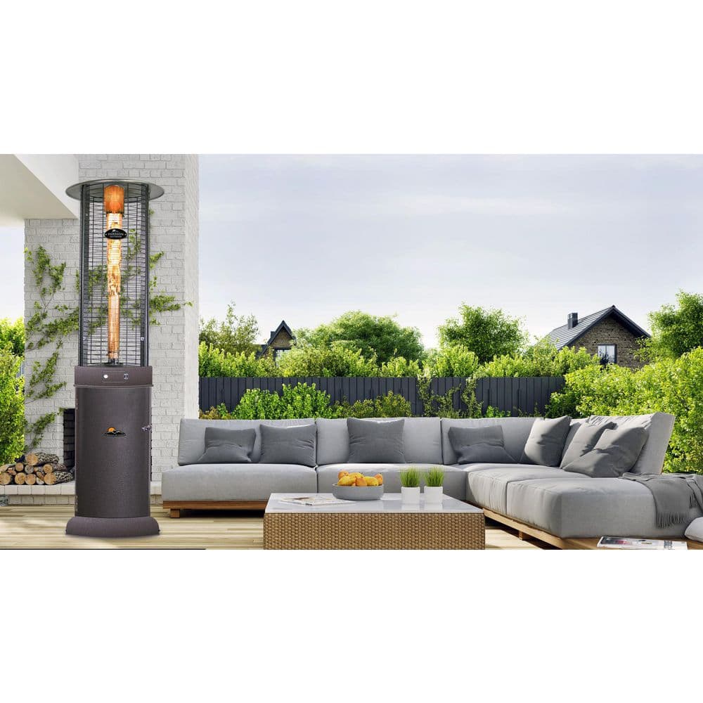 Paragon Outdoor 82.5 in. 32,000 BTU Black Vulcan Flame Tower Heater OH-BL32-7M