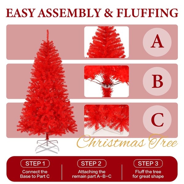 Artificial Christmas Trees With Foldable Metal Stand (6 / 7.5 / 9 ft.)