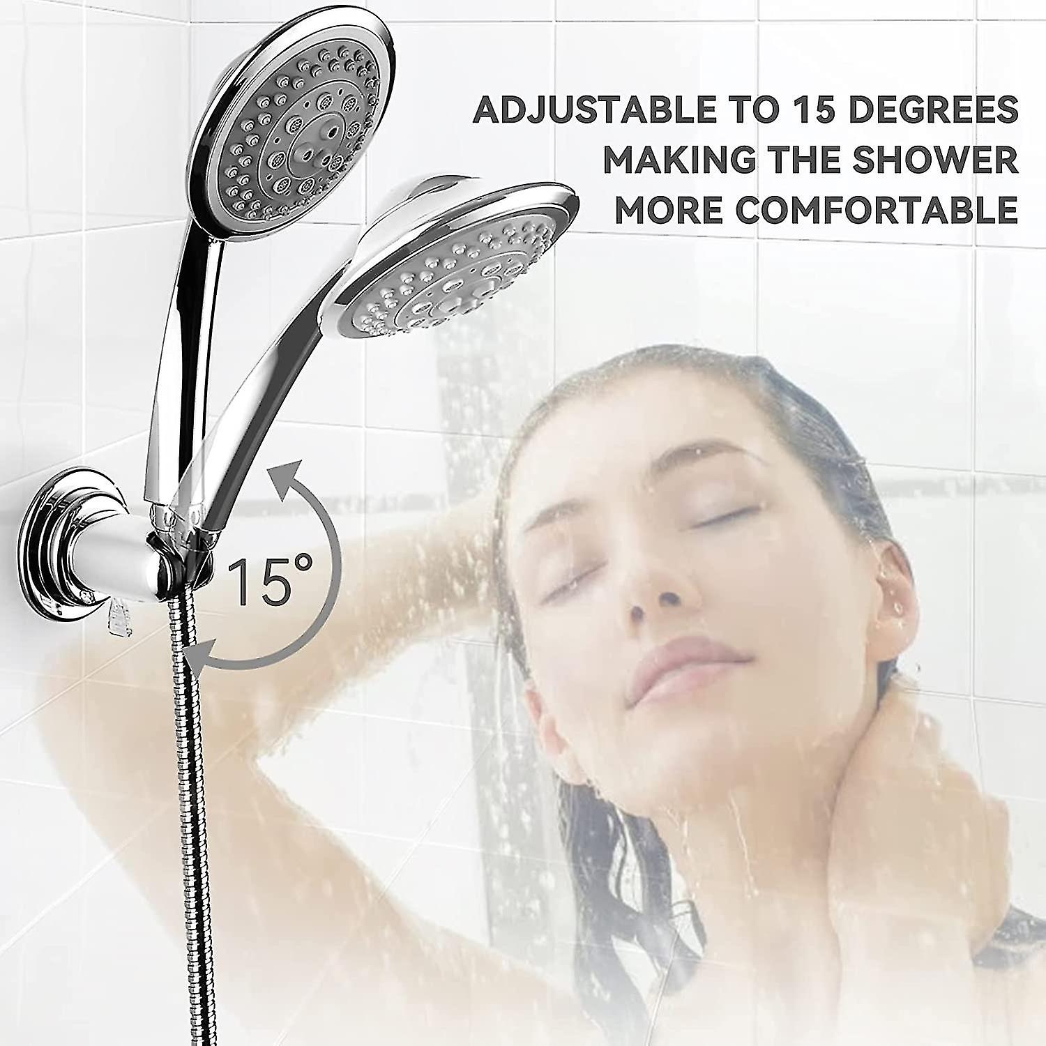 Shower Holder， Replaceable Hand Strong Vacuum Suction Cup Shower Head Holder， Universal Adjustable Suction Cup Shower Holder， Removable Wall Suction C