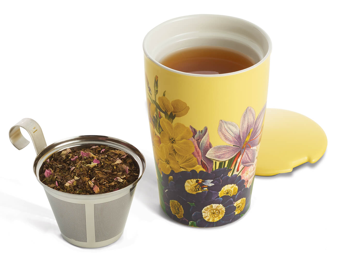 Steeping Cup with Tea Infuser – Ceramic Tea Mug with Removable Infuser for Loose Leaf Brewing