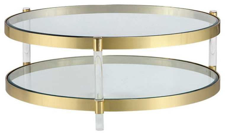 York Coffee Table  Brass   Contemporary   Coffee Tables   by Sunpan Modern Home  Houzz