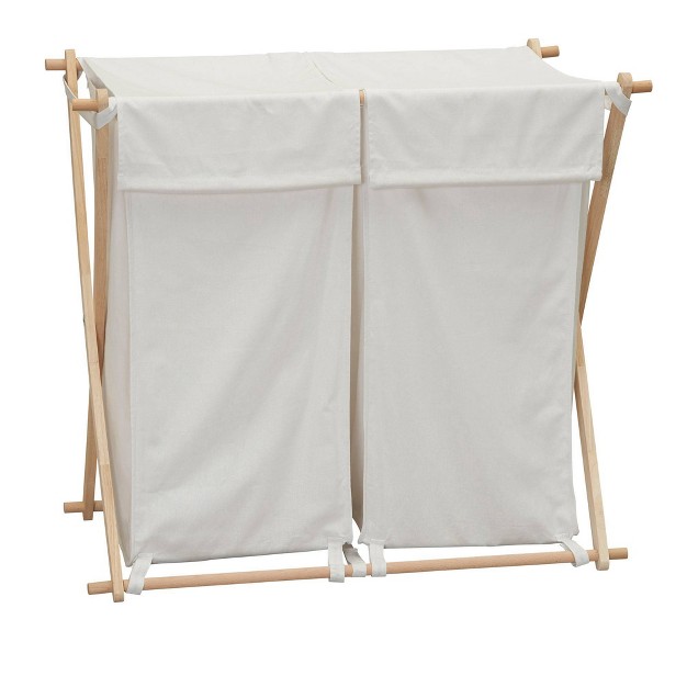 Household Essentials Wood X frame Double Sorter White