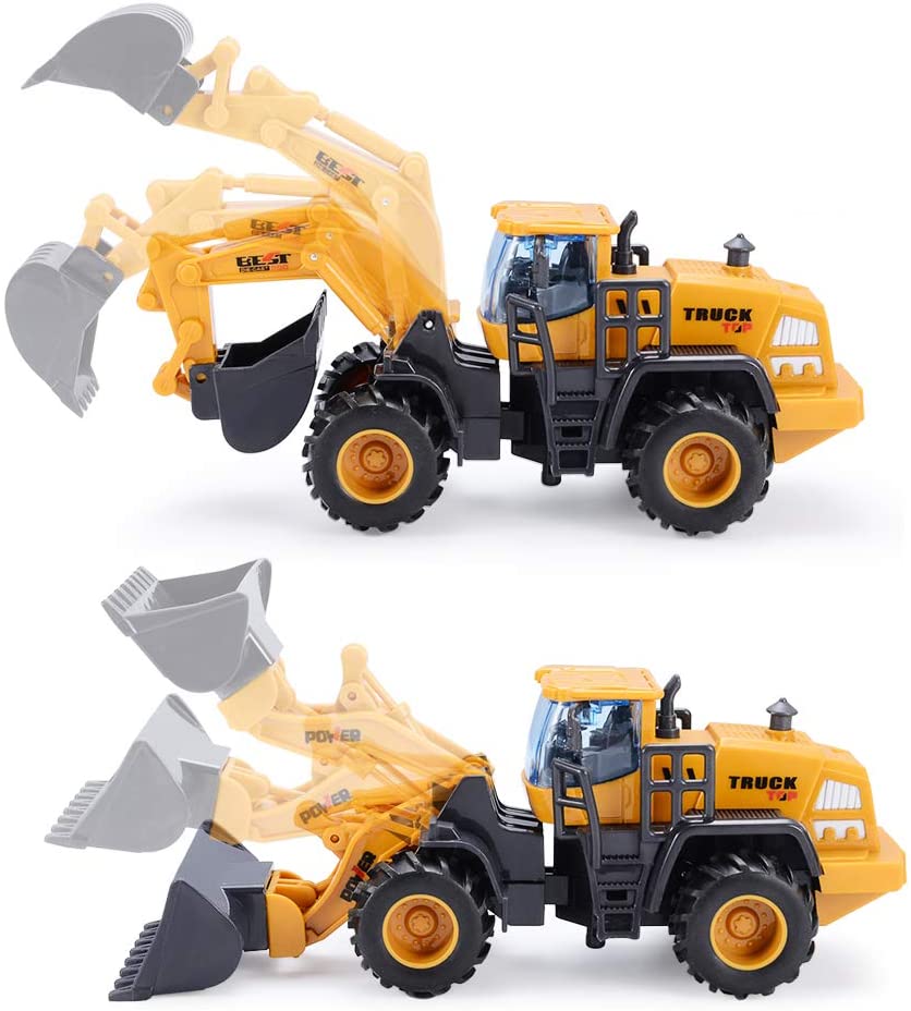 Aochakimg Construction Toys for 3 Year Old Boys, 2 Pack with Excavator Toy, Bulldozer Toys for Kids, Sand Toys, Beach Toys, Truck Toys, Sand Box Toys for 3,4,5,6 Year Old Boys, Girls,Kids