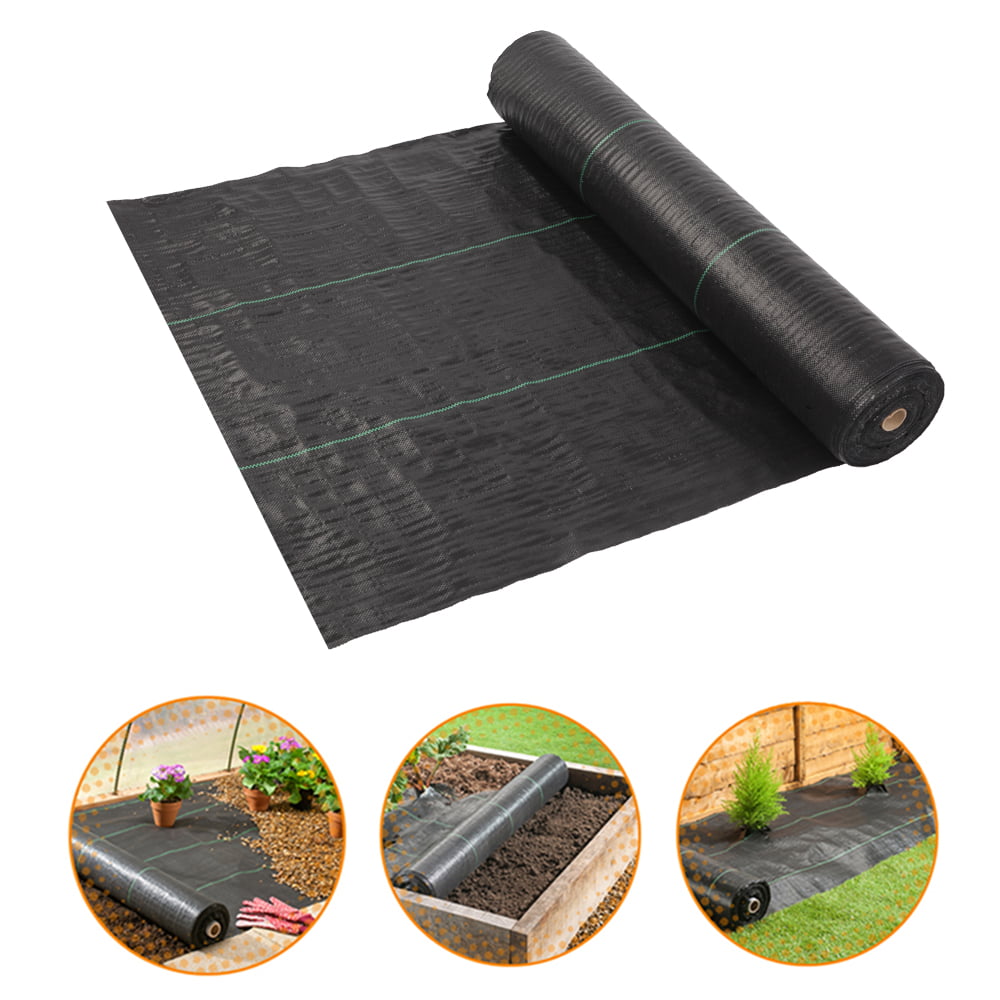 Ktaxon 4*100ft Weed Barrier Fabric Easy Setup & Superior Weed Control,Black Maximum Width 4ft