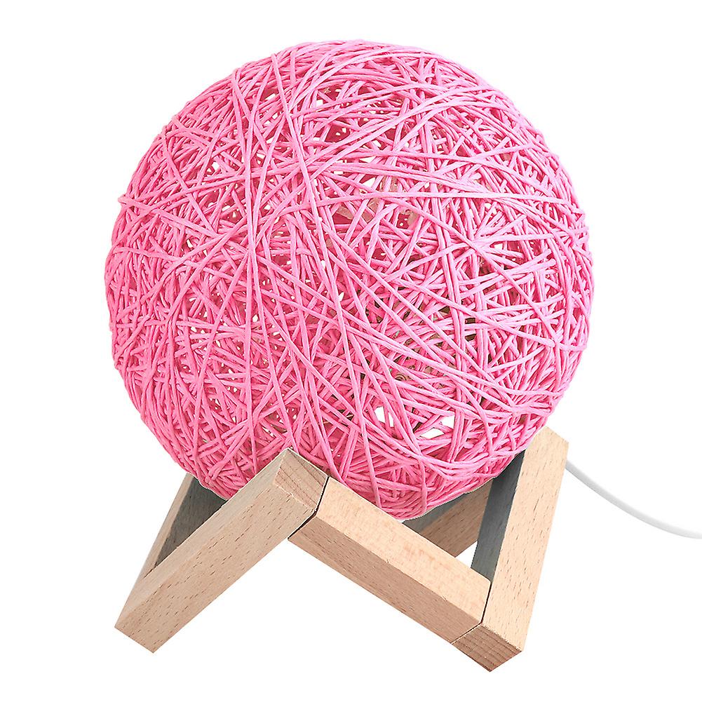 Usb Charging Ball Style Night Lamp Sepak Takraw Led Light For Home Room Bedroom Pink