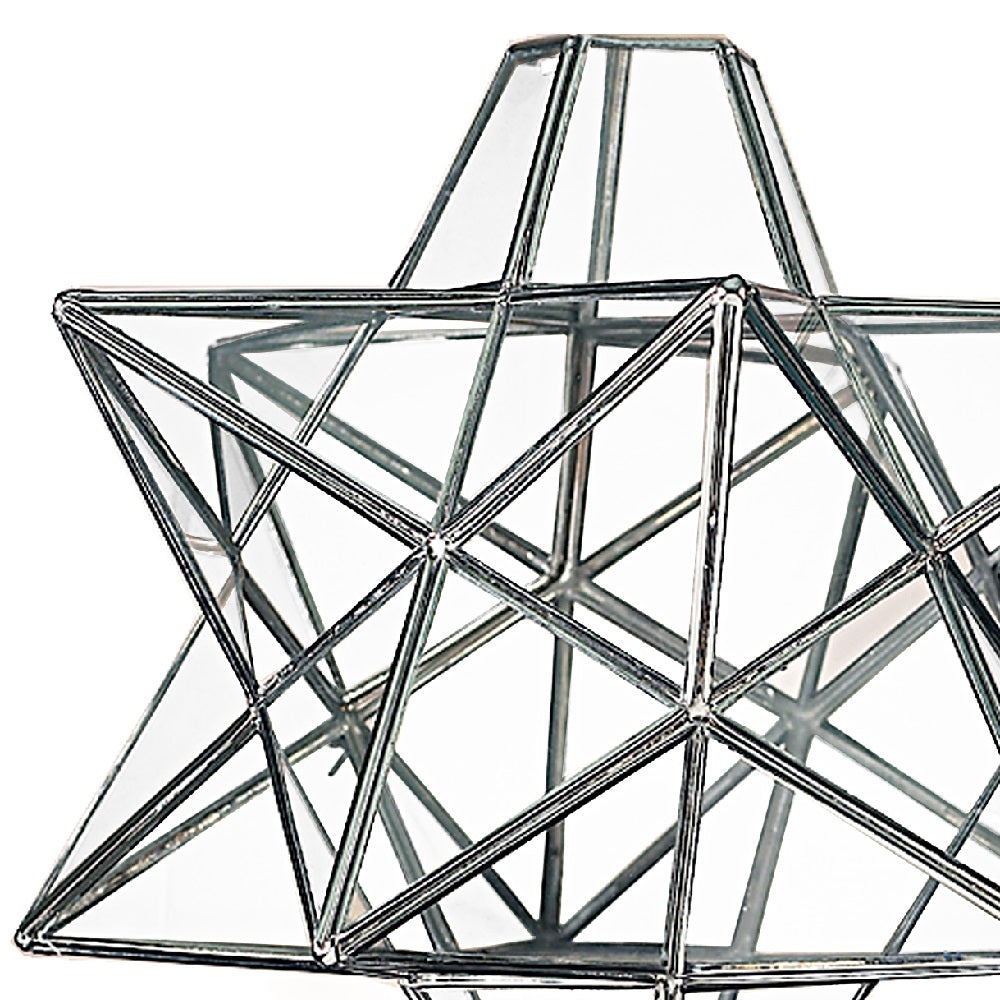 Britalia 660002 Polished Chrome & Glass Vintage Easy Fit Star Pendant Shade 20cm