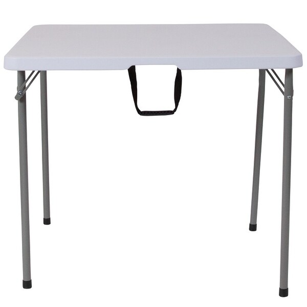 2.79Foot Square BiFold Plastic Folding Table w/ Carrying Handle