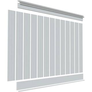 Ekena Millwork 58 in. x 96 in. x 56 in. PVC Deluxe Beadboard Wainscoting Moulding Kit (for heights up to 57-58 in.) WPKP56BBD