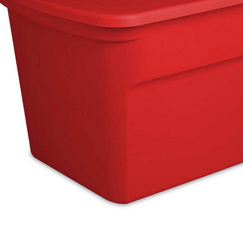 Sterilite Heavy Duty 30 Gallon Stacking Seasonal Storage Tote， Red | 17366606 (6 Pack)