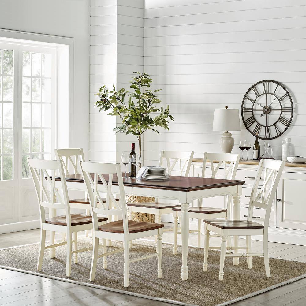 CROSLEY FURNITURE Shelby 7-Piece White Dining Set KF20001-WH