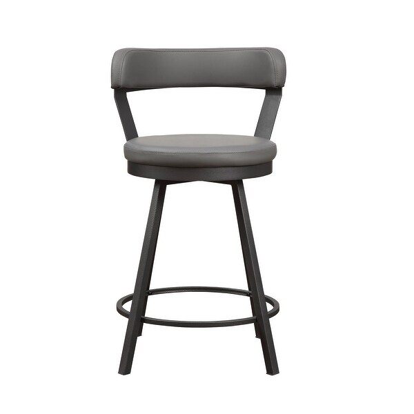 Belmar Swivel Counter Height Barstool (Set of 2)， Brown