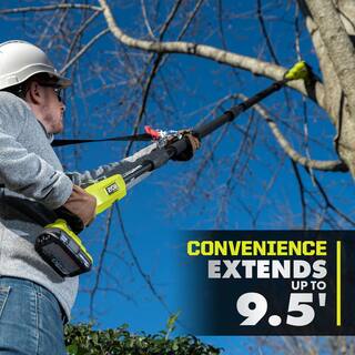 RYOBI ONE+ HP 18V Brushless Whisper Series 8 in. Cordless Battery Pole Saw with 2.0 Ah Battery and Charger P2580