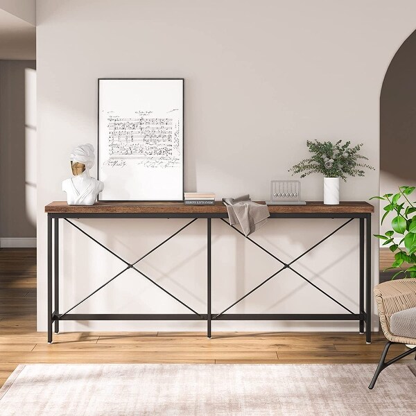 Narrow Entryway Table，Long Console Sofa Table for Living Room