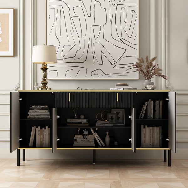 Timechee Kitchen Sideboard End Table Entry Accent Storage Cabinet