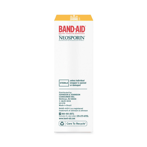 BAND-AID Antibiotic Adhesive Bandages， Assorted Sizes， 20/Box (5570)