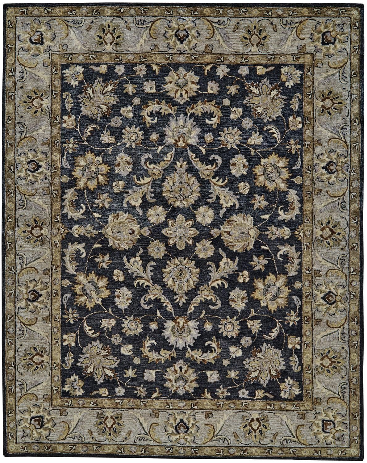 Botticino Hand Tufted Blue and Gray Rug by BD Fine