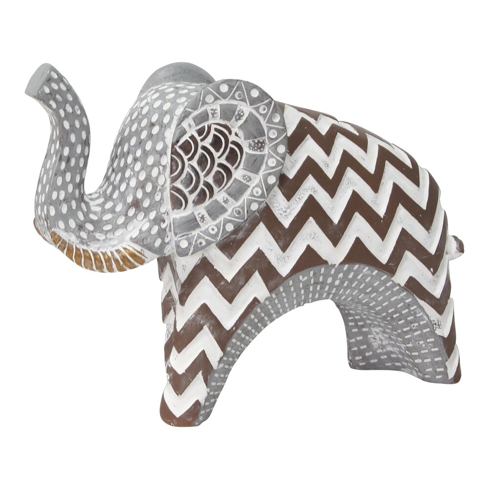 Stratton Home Decor Tribal Elephant Tabletop Statue   9.45 X 3.46 X 7.64