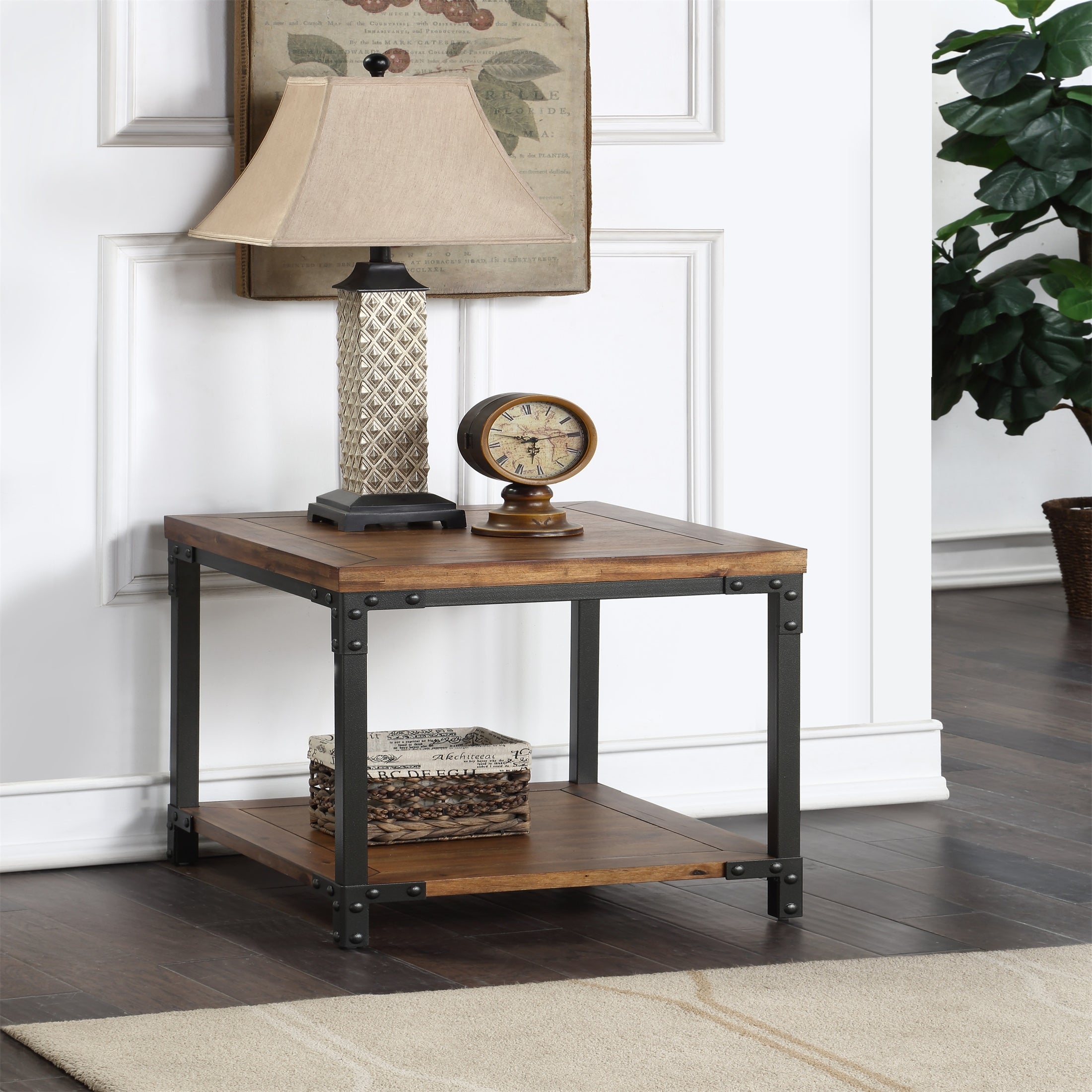 Industrial Design End Table Square Coffee Table