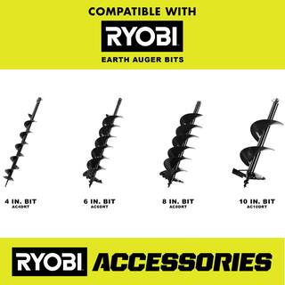 RYOBI 40V HP Brushless Cordless Earth Auger with 8 in. Bit with 4.0 Ah Battery and Charger RY40710