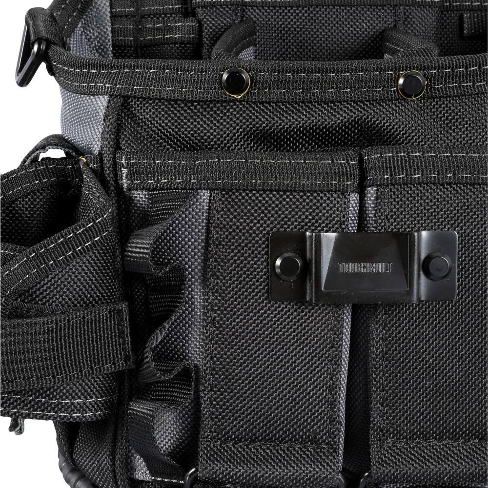 TOUGHBUILT Journeyman Electrician Pouch + Shoulder Strap in Black with ClipTech Hub 21-pockets and rugged 6-layer construction TB-CT-114