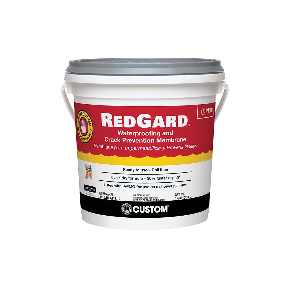 Custom Building Products RedGard 1 Gal. Waterproofing and Crack Prevention Membrane (75 buckets  pallet) LQWAF1-75