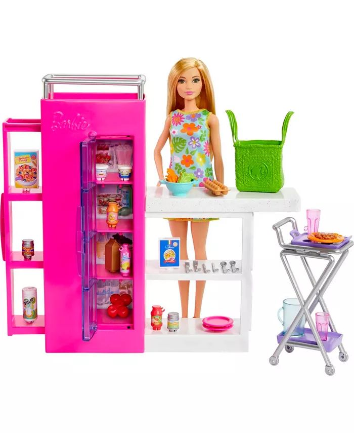 Barbie Doll and Ultimate Pantry Play Set  Barbie Kitchen Add-on With 30+ Food-Themed Pieces